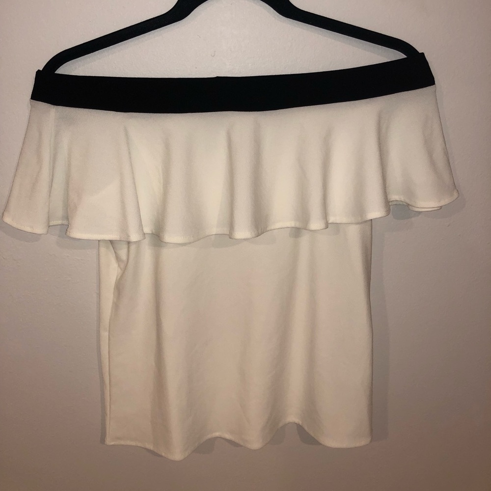 off the shoulder white blouse